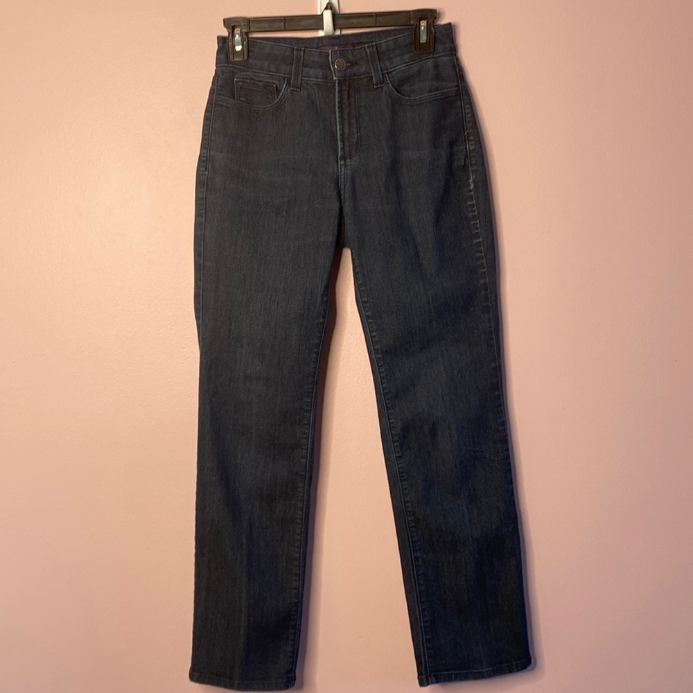 NYDJ - Dark Wash, Straight Leg, Mid-Rise Denim Jeans, Size 2P